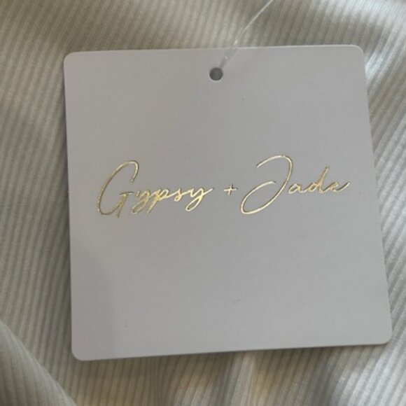 NWT Gypsy + Jade 2 Pack Mauve & Cream Fitted Ribbed Long Sleeve Tees Tops - Picture 5 of 10